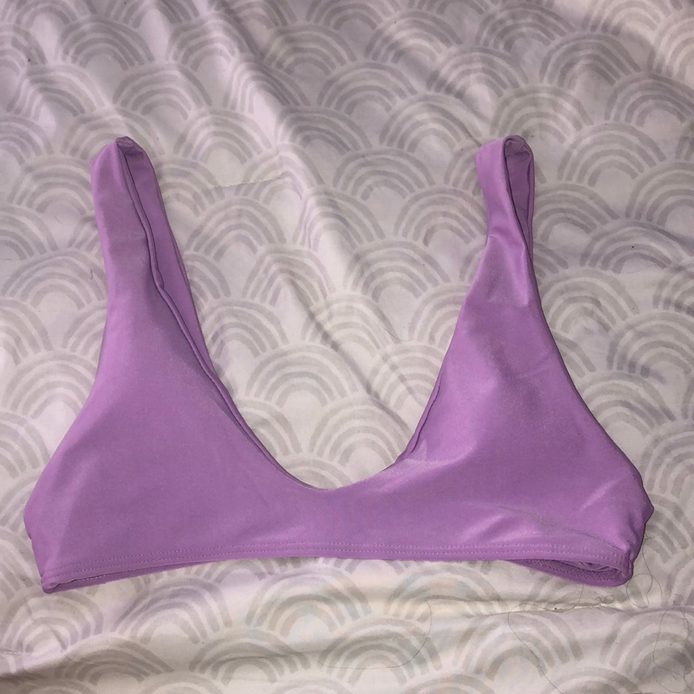 lavender bathing suit top